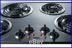 Summit CR430SS 30 Wide ADA Compliant Built-In Electric Cooktop Stainless