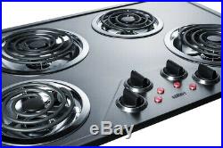 Summit CR430SS 30 Wide ADA Compliant Built-In Electric Cooktop Stainless