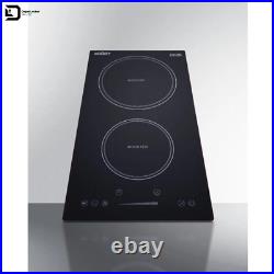 Summit SINC2B230B 12 Inch Induction Cooktop with 2 Cooking Zones