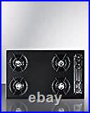 Summit TNL053 30 in. Wide 4 Burner Gas Cooktop, Black with Gas Spark Ignition
