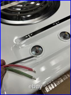 Summitt 30 in Electric Range Cooktop 4 Coil Elements, Porcelain Surface, White