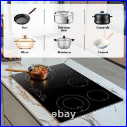 Sunmaki 30 Ceramic Electric Cooktop Black 16 Heating Levels 240V 8400W