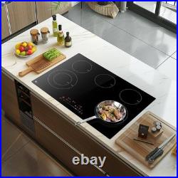 Sunmaki 30 in. 5 Elements Ceramic Electric Cooktop in Black with16 Heating Level