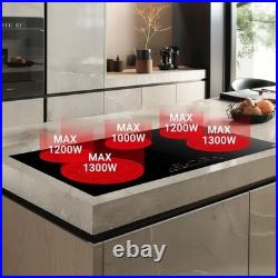 Sunmaki 30 in. 5 Elements Ceramic Electric Cooktop in Black with16 Heating Level