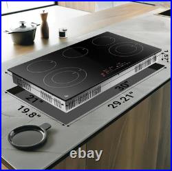 Sunmaki 30 in. 5 Elements Ceramic Electric Cooktop in Black with16 Heating Level
