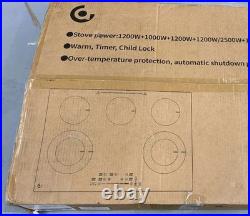 Sunmaki 30 in. 5 Elements Ceramic Electric Cooktop in Black with16 Heating Level