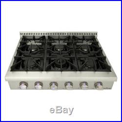 THOR 30/36/48 Stainless Gas Rangetop Cooktop Griddle 4/6/7 Burners Pro Ungrade