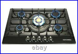 TOP 30 Stainless Steel 5 Burners Built-In Stove Cooktop Gas NG/LPG Hob Cooker