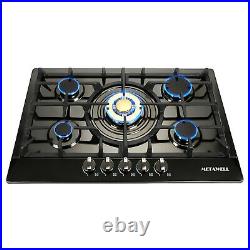 TOP 30 Stainless Steel 5 Burners Built-In Stove Cooktop Gas NG/LPG Hob Cooker