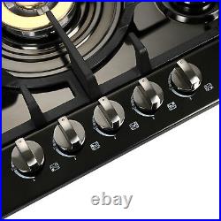 TOP 30 Stainless Steel 5 Burners Built-In Stove Cooktop Gas NG/LPG Hob Cooker