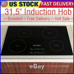 TOP 31.5 inch Induction Hob 4 Burner Stove Cooktop Glass Electric Cooktop Cooker