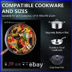 Tenavo 1800W Portable Induction Cooktop, Countertop Burner with Sensor Touch, Co