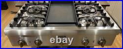 Thermador 36 Professional Gas Rangetop Cooktop Stainless with Griddle PCG364ED Thermador 36 Professional Gas Rangetop Cooktop Stainless with Griddle PCG364ED