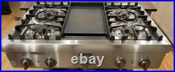 Thermador 36 Professional Gas Rangetop Cooktop Stainless with Griddle PCG364ED Thermador 36 Professional Gas Rangetop Cooktop Stainless with Griddle PCG364ED
