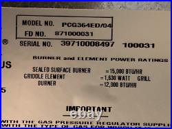Thermador 36 Professional Gas Rangetop Cooktop Stainless with Griddle PCG364ED Thermador 36 Professional Gas Rangetop Cooktop Stainless with Griddle PCG364ED