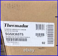 Thermador 36 Stainless 5 ExtraLow Sealed Burner Cooktop SGSX365TS New