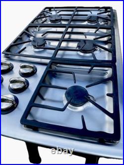 Thermador 36 Stainless Gas Cooktop 5 Burner Model SGC365RS Metal Knobs Thermador 36 Stainless Gas Cooktop 5 Burner Model SGC365RS Metal Knobs