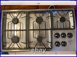 Thermador 36 stainless 5 burner gas cooktop