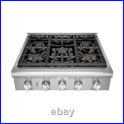Thermador PCG305W Professional Series 30 Built-In Gas Cooktop with 5 Pedestal