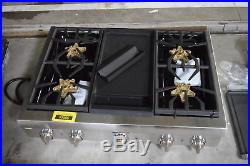 Thermador PCG364GD 36 Stainless Pro-Style Gas Rangetop NOB #30895 HRT