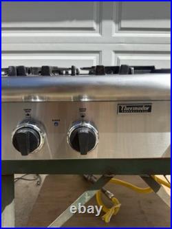 Thermador Pro Series 48 Gas Cooktop 6 Burners with Grill And All Grates PC486GD Thermador Pro Series 48 Gas Cooktop 6 Burners with Grill And All Grates PC486GD