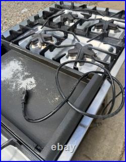 Thermador Pro Series 48 Gas Cooktop 6 Burners with Grill And All Grates PC486GD Thermador Pro Series 48 Gas Cooktop 6 Burners with Grill And All Grates PC486GD