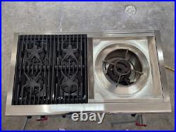 Thermador Professional 48 Gas Cooktop with 4 Star Burners and Wok PCS484WK RARE Thermador Professional 48 Gas Cooktop with 4 Star Burners and Wok PCS484WK RARE