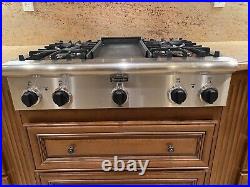 Thermador Range top 36 4 Burners + Griddle (model PC364GE) Stainless Steel