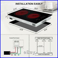 Thermomate 12'' Built-in Radiant Electric Stove Top with 2 Burners, 240V