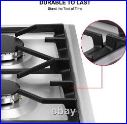 Thermomate 36 Built-In 5 Burner Gas Cooktop NG/LPG Convertible, Stainless Steel