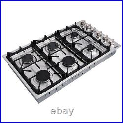 Thor 36 Inches Gas Cooktop 6 Burners Stainless Steel LPG Gas Hob Built In Cooker
