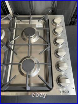Thor Kitchen 36 Inch Professional Gas Cooktop Stainless Steel TGC3601