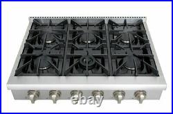 Thor Kitchen 36-in 6 Burners Stainless Steel Gas Cooktop-NEW