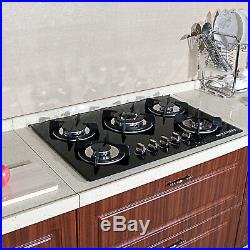 Top 30 Tempered Glass Built-in Kitchen 5 Burners Stove NG/LPG Gas Hob Cooktops