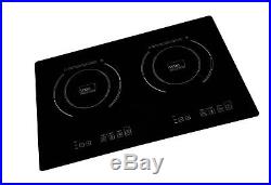 True Induction TI-2B Counter Inset Double Burner Induction Cooktop, 120V, Black