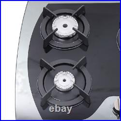 USA 5 Burners Gas Stove 35.4 Built-In Gas Cooktop Natural Gas Propane Stainless