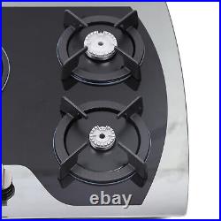 USA 5 Burners Gas Stove 35.4 Built-In Gas Cooktop Natural Gas Propane Stainless