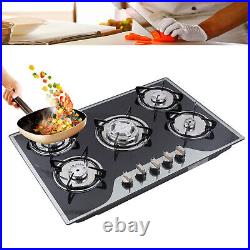 USED! 5 Burners 30 Gas Cooktop Stove Top LPG/NG Dual Fuel Built-In Stainless USED! 5 Burners 30 Gas Cooktop Stove Top LPG/NG Dual Fuel Built-In Stainless
