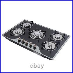 USED! 5 Burners 30 Gas Cooktop Stove Top LPG/NG Dual Fuel Built-In Stainless USED! 5 Burners 30 Gas Cooktop Stove Top LPG/NG Dual Fuel Built-In Stainless