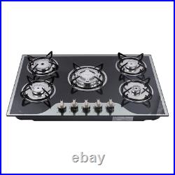 USED! 5 Burners 30 Gas Cooktop Stove Top LPG/NG Dual Fuel Built-In Stainless USED! 5 Burners 30 Gas Cooktop Stove Top LPG/NG Dual Fuel Built-In Stainless