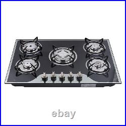 USED! 5 Burners 30 Gas Cooktop Stove Top LPG/NG Dual Fuel Built-In Stainless USED! 5 Burners 30 Gas Cooktop Stove Top LPG/NG Dual Fuel Built-In Stainless