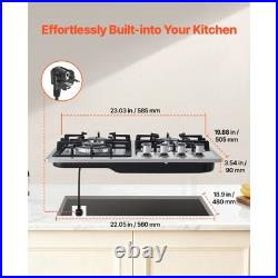 Uimoso 24 Gas Cooktop 4 Burners Built-in Gas Stove Top LPG/NG Compatible