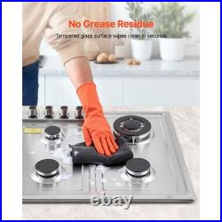 Uimoso 24 Gas Cooktop 4 Burners Built-in Gas Stove Top LPG/NG Compatible