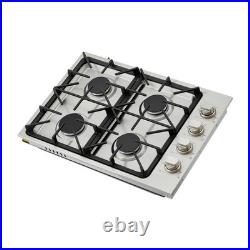 Uimoso 30-Inch Gas Cooktop with 4 Burners, Built-in Design, LPG/NG Compatible