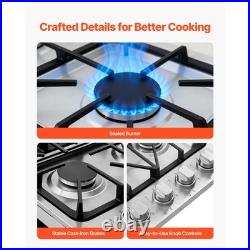 Uimoso 30-Inch Gas Cooktop with 4 Burners, Built-in Design, LPG/NG Compatible