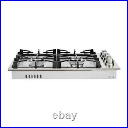 Uimoso 30-Inch Gas Cooktop with 4 Burners, Built-in Design, LPG/NG Compatible