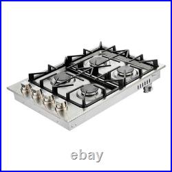 Uimoso 30-Inch Gas Cooktop with 4 Burners, Built-in Design, LPG/NG Compatible