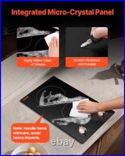 VEVOR 12 2 Burner Induction Cooktop Electric Countertop Burner Knob Control