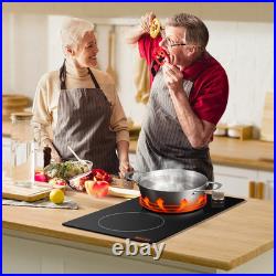 VEVOR 12 2 Burner Induction Cooktop Electric Countertop Burner Knob Control