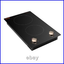 VEVOR 12 2 Burner Induction Cooktop Electric Countertop Burner Knob Control